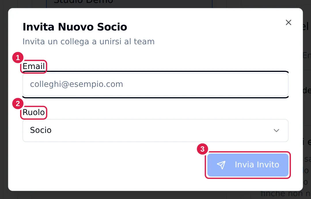 Invita un socio